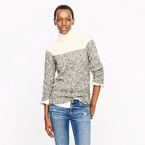 EUC J. Crew Wool Turtleneck Colorblock Sweater!